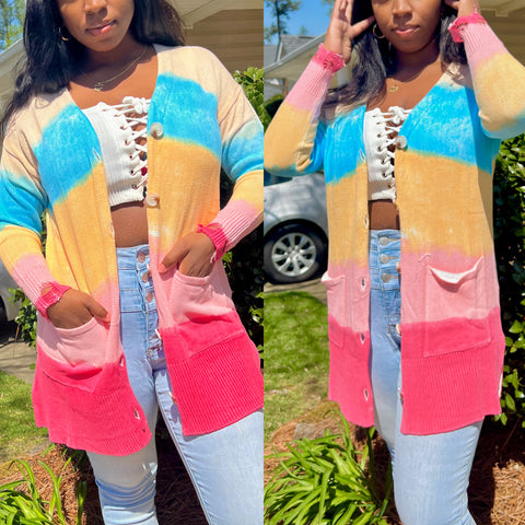 Rainbow Ombre Cardigan