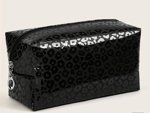 Holographic Leopard Cosmetic Bag