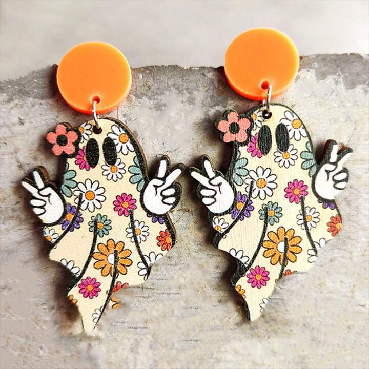 Halloween Flower Power Earrings