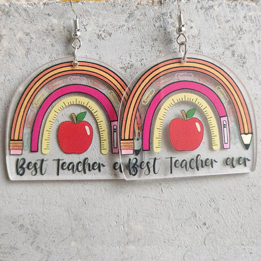 Best Teacher Ever Earrings