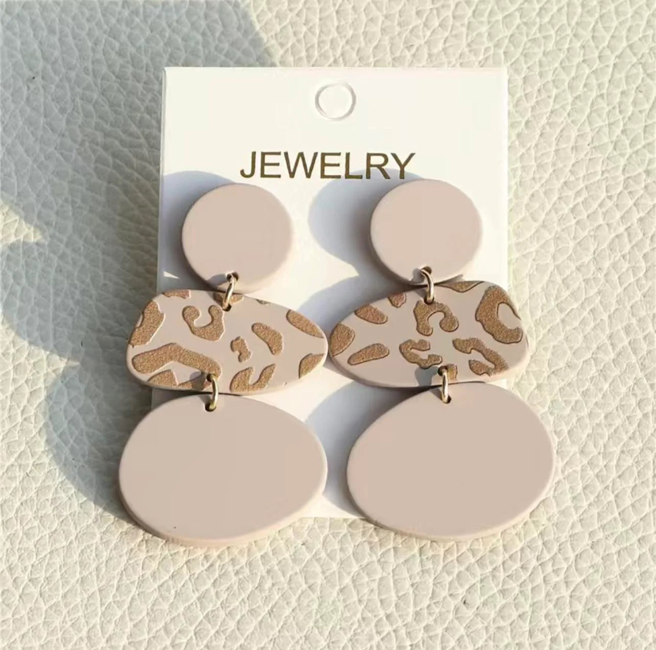 Neutral Leopard Earrings