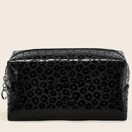 Holographic Leopard Cosmetic Bag